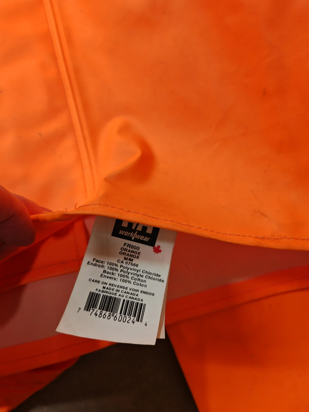 Work rain Gear Orange FR600 Bib Pants