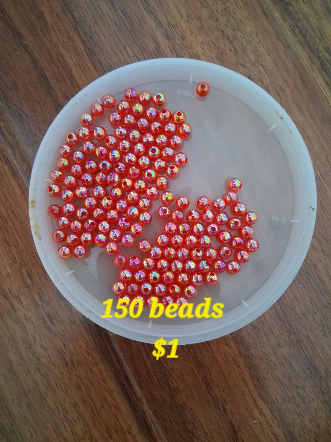 150 Red Beads - 6mm