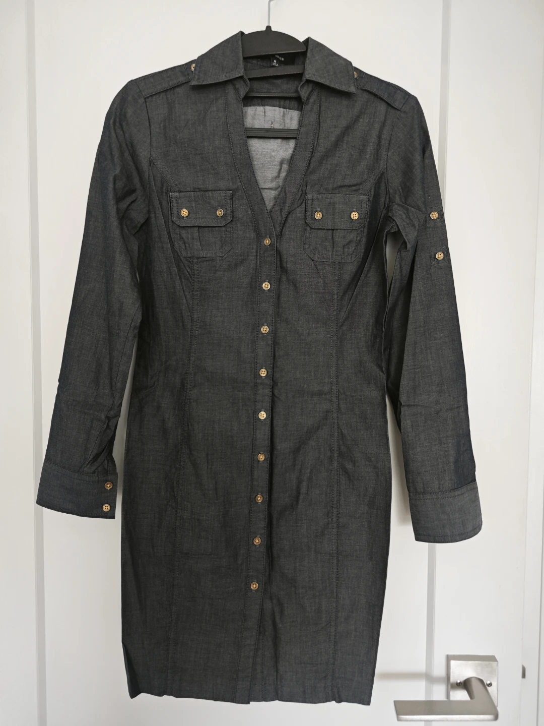 Dark Wash Denim Shirt Dress Size 0