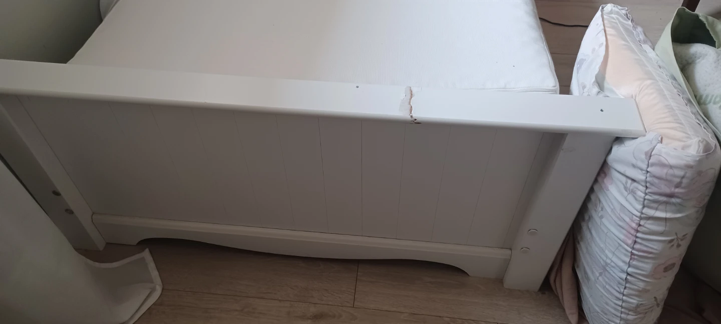 White Twin Bed Frame with Drawers , no mattress - photo 4