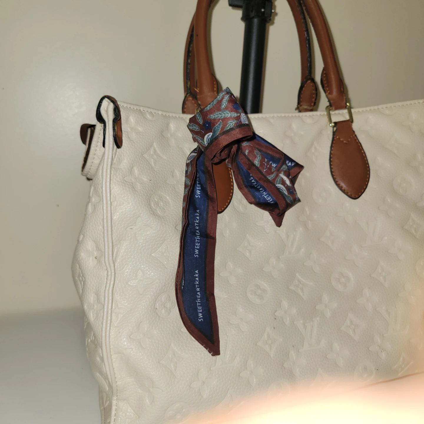 White  Bag with Scarf - photo 3