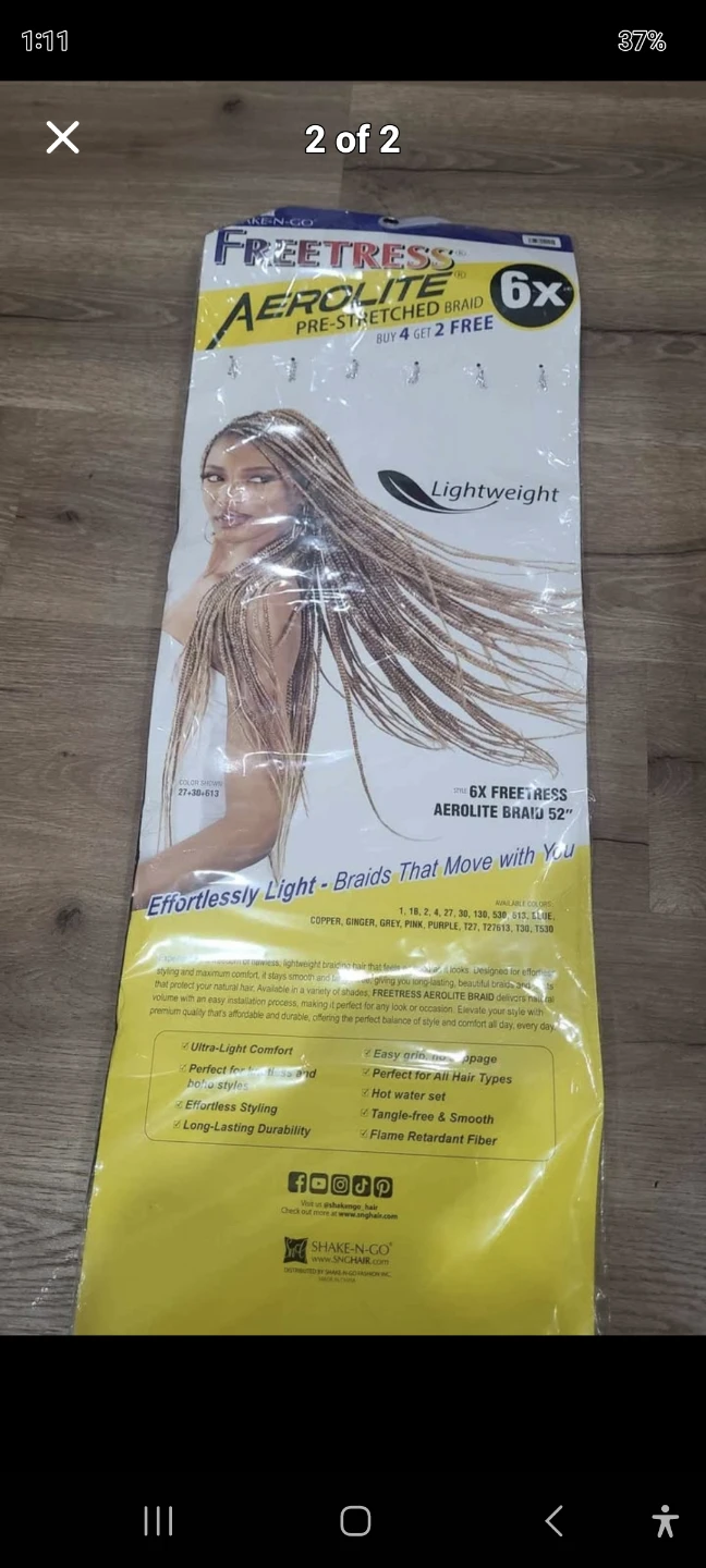 Freetress Aerolite Pre-Stretched Braid 6X - photo 2