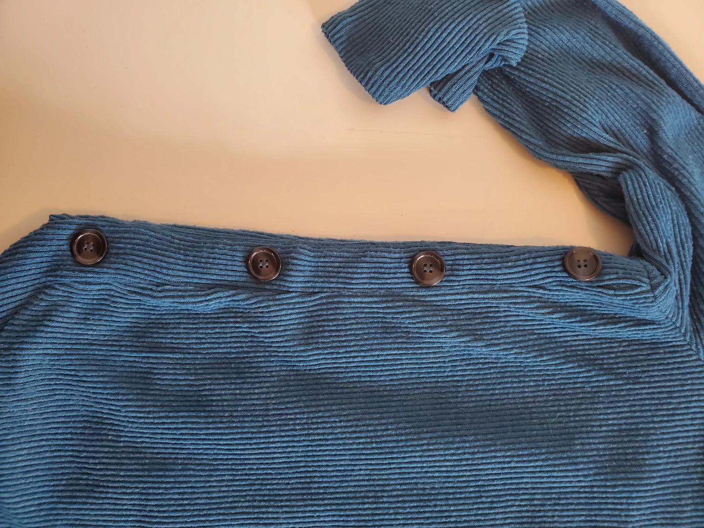 Teal Blue Ribbed Top - photo 3
