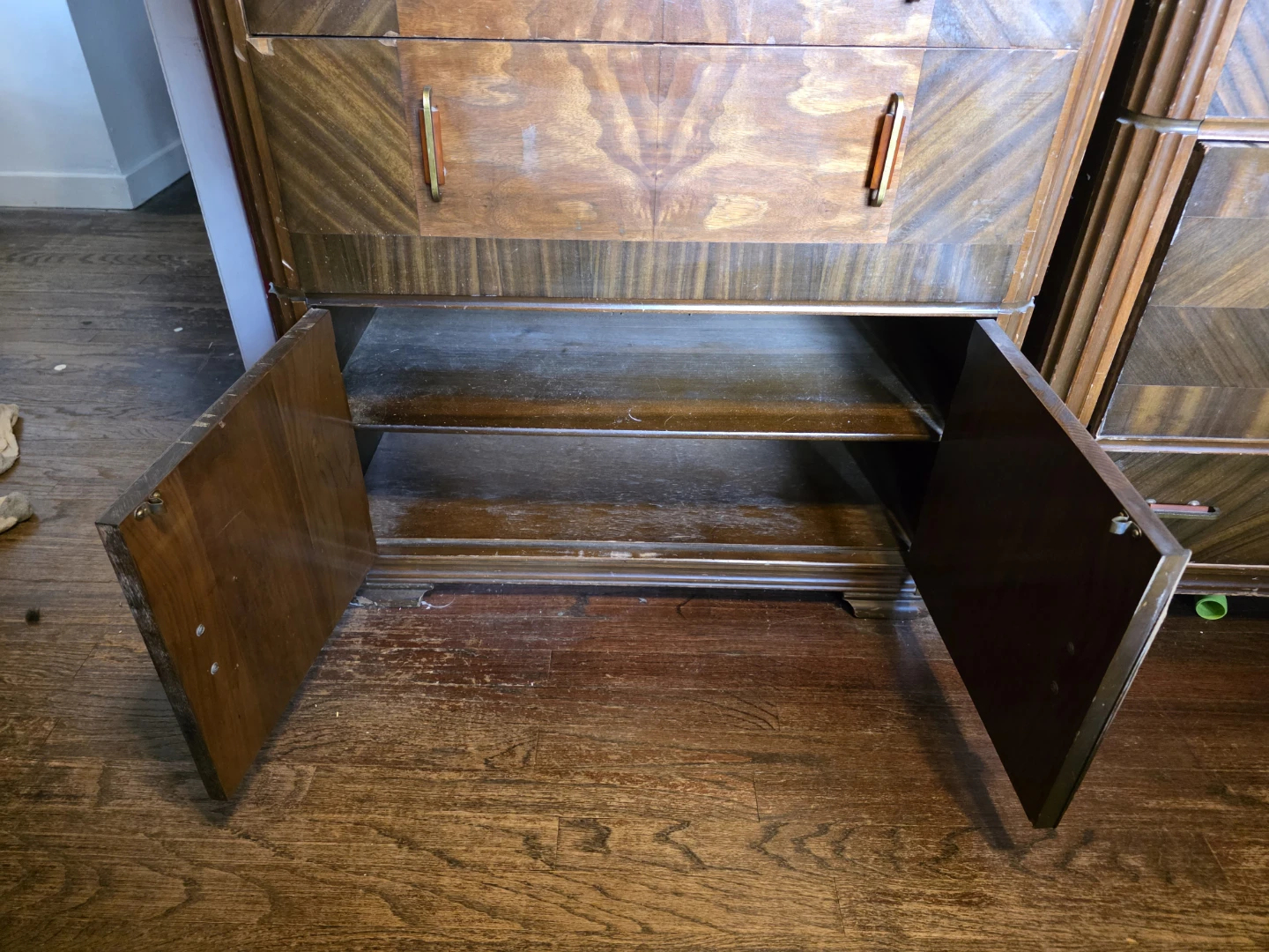 Vintage Art Deco Real Wood Dresser Set - photo 3