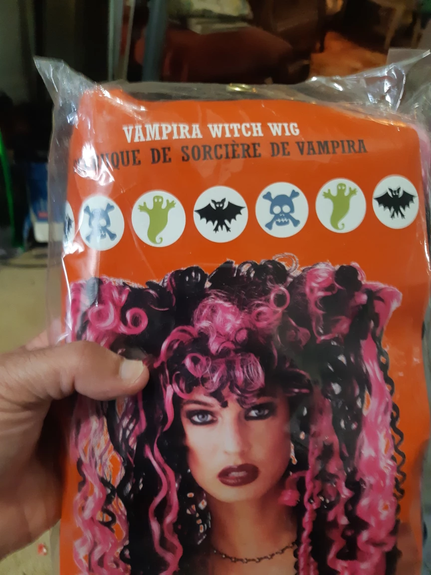 Vampira Witch Wig Black and Pink - photo 2