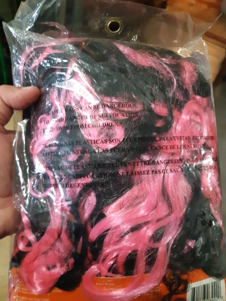 Vampira Witch Wig Black and Pink - photo 3