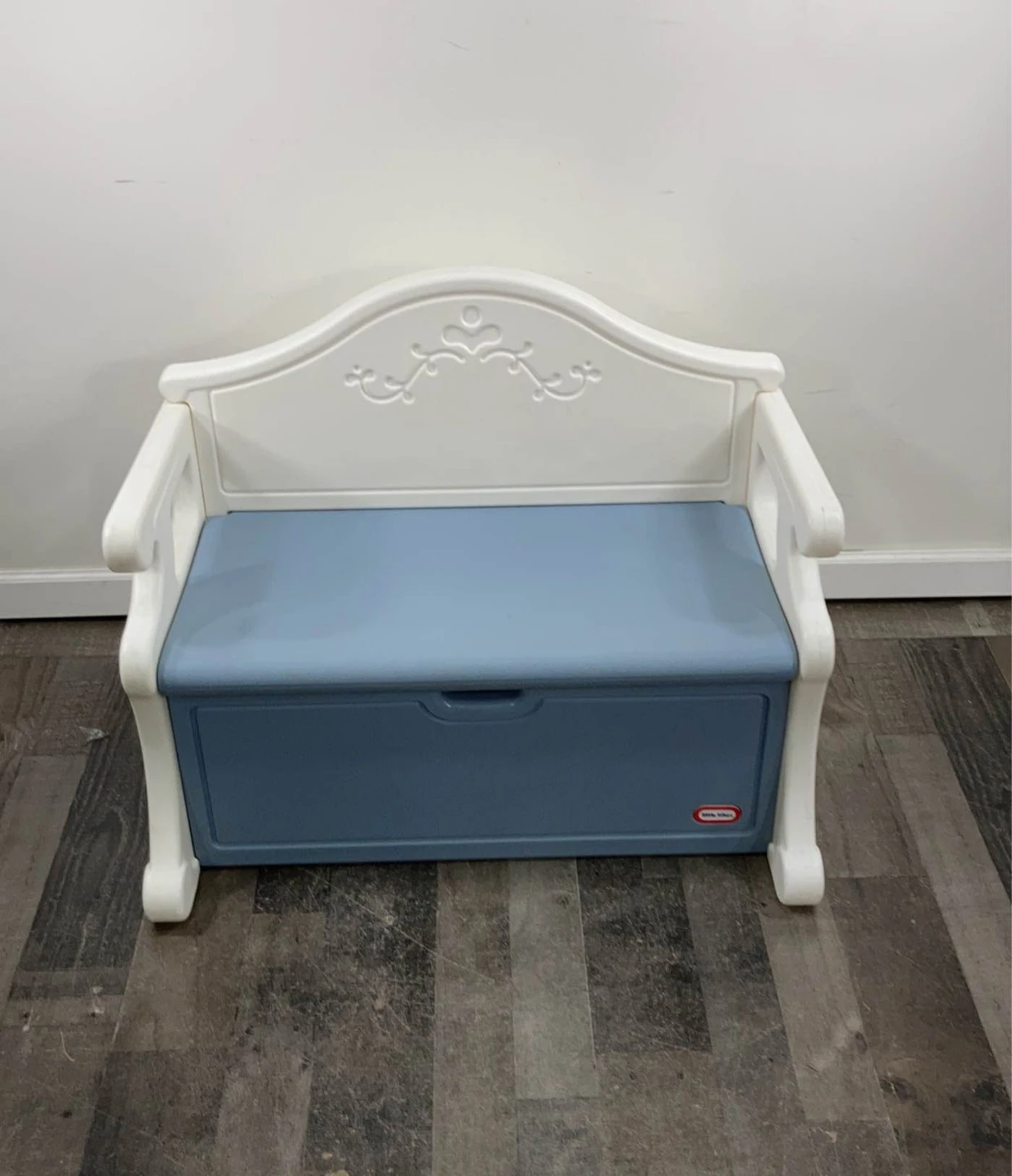 Little Tikes Toy Storage Bench Seat Blue/White - photo 2