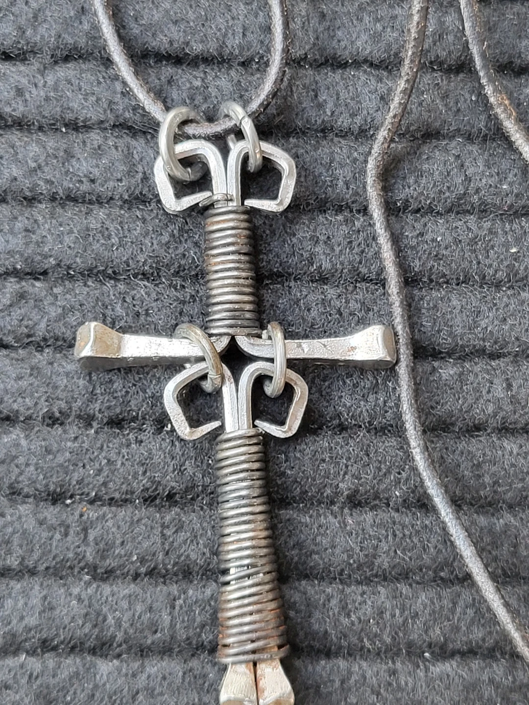 Handmade Nail Cross Pendant Necklace - photo 2