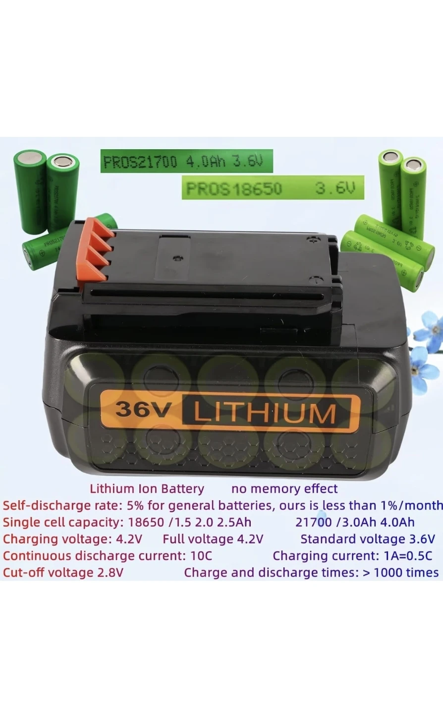 New1.5Ah Compatible with Black and Decker 40V - photo 3