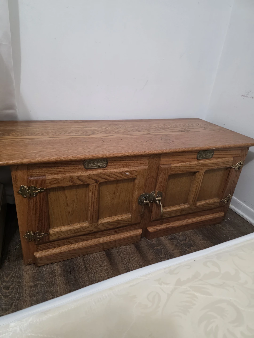 White Clad Ice Box Cabinet