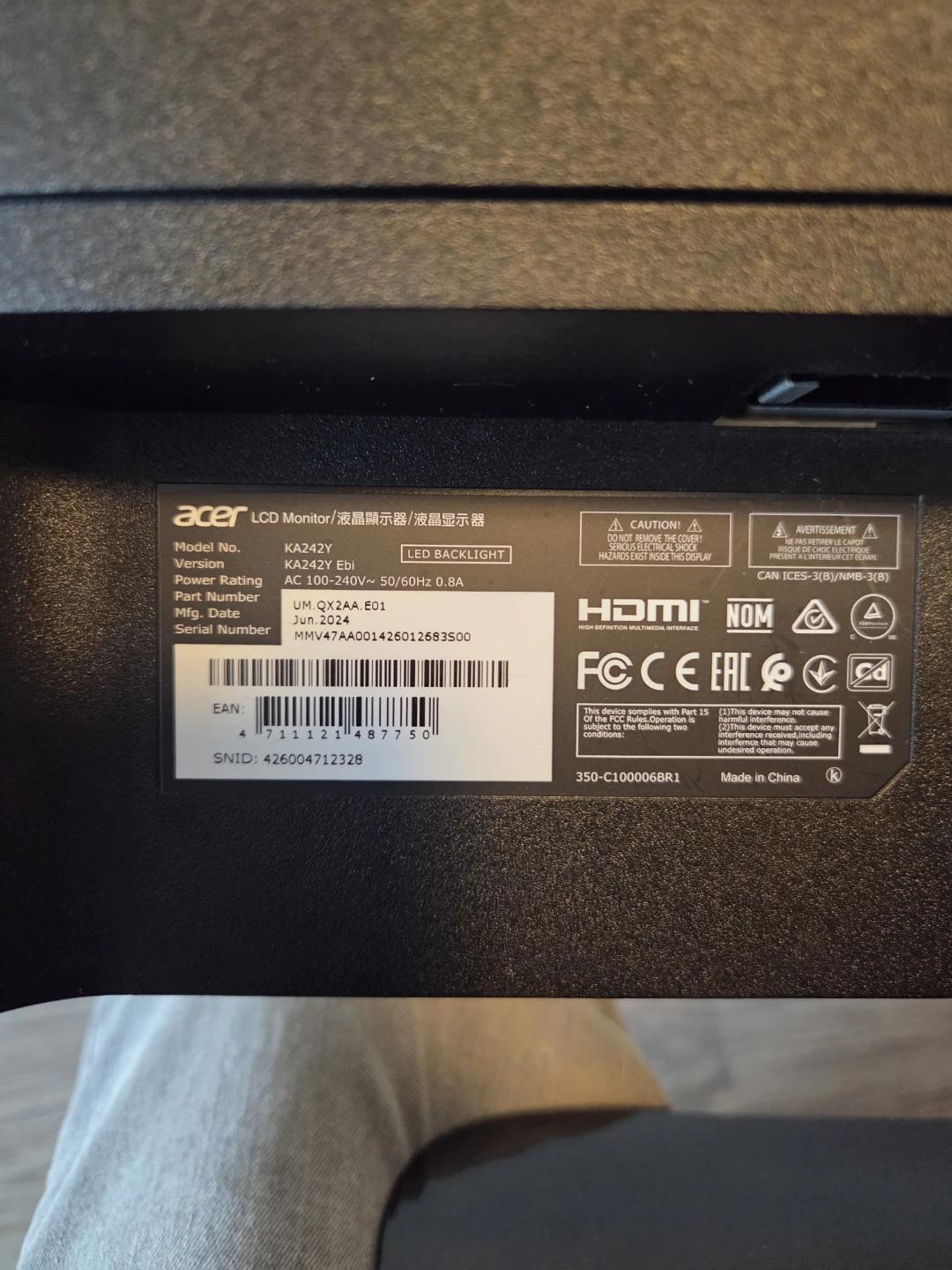 Acer KA242Y LCD Monitor - photo 2