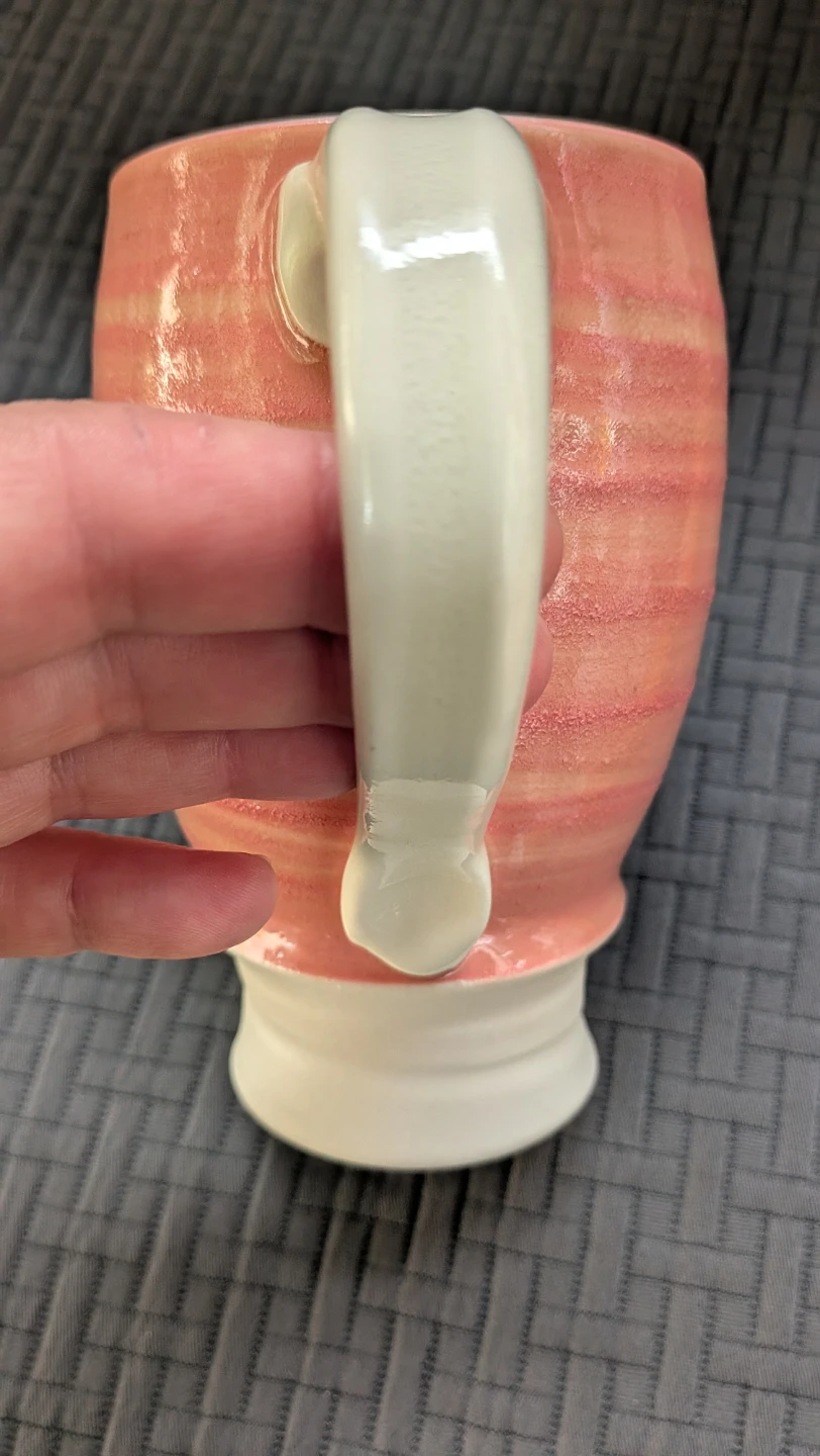 Handmade Ceramic Mug - Pink Swirl Design - photo 5