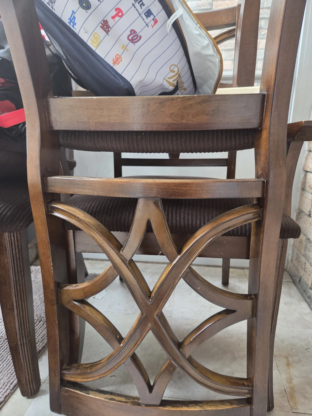 Wooden Dining Chair with Padded Seat