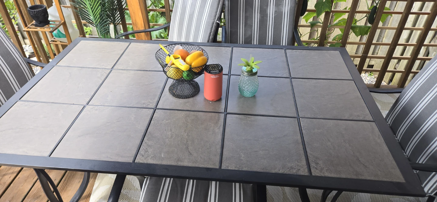 Patio Dining Table with Tile Top - photo 2