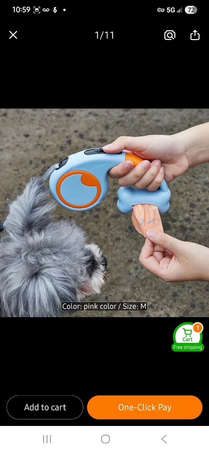 NEW Retractable Dog Leash with Waste Bag Dispenser - photo 3
