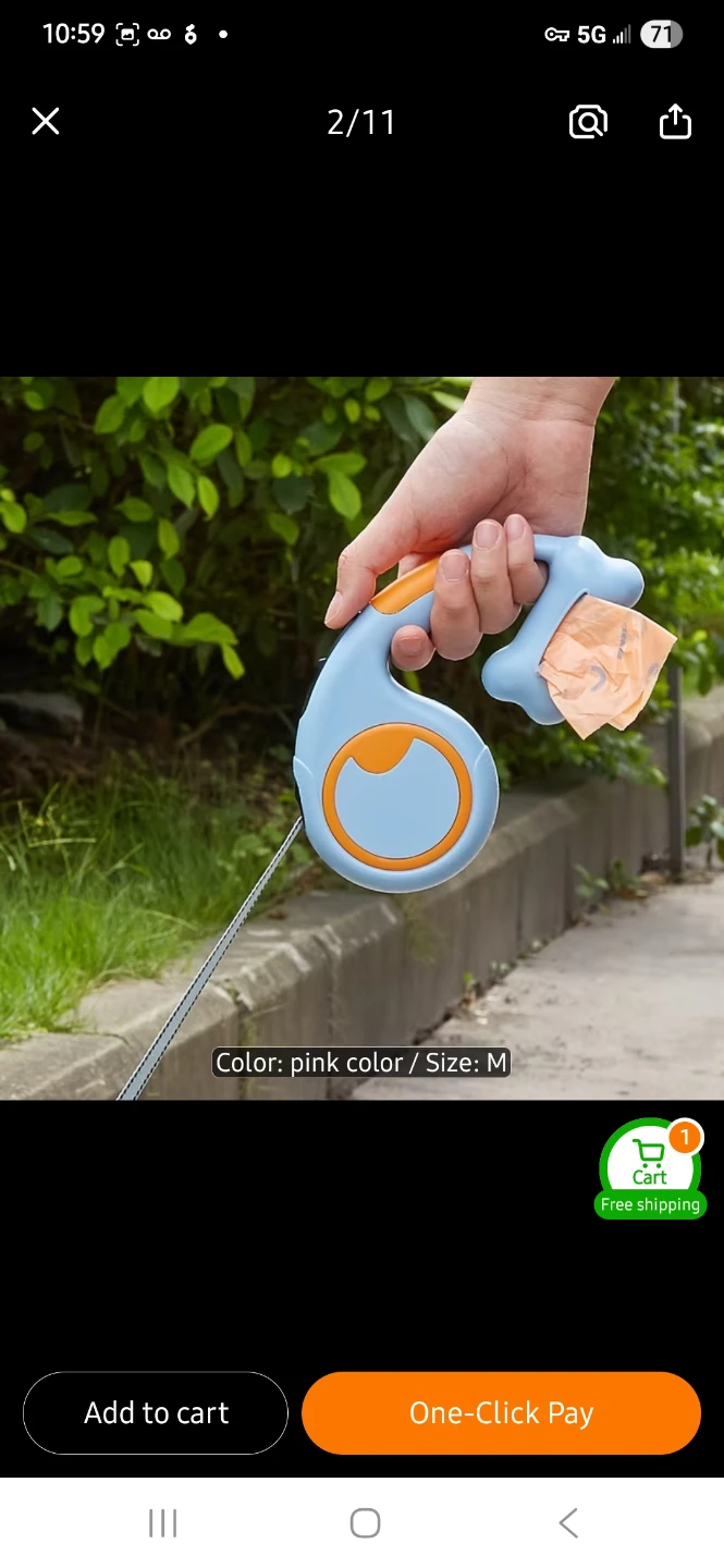 NEW Retractable Dog Leash with Waste Bag Dispenser - photo 4