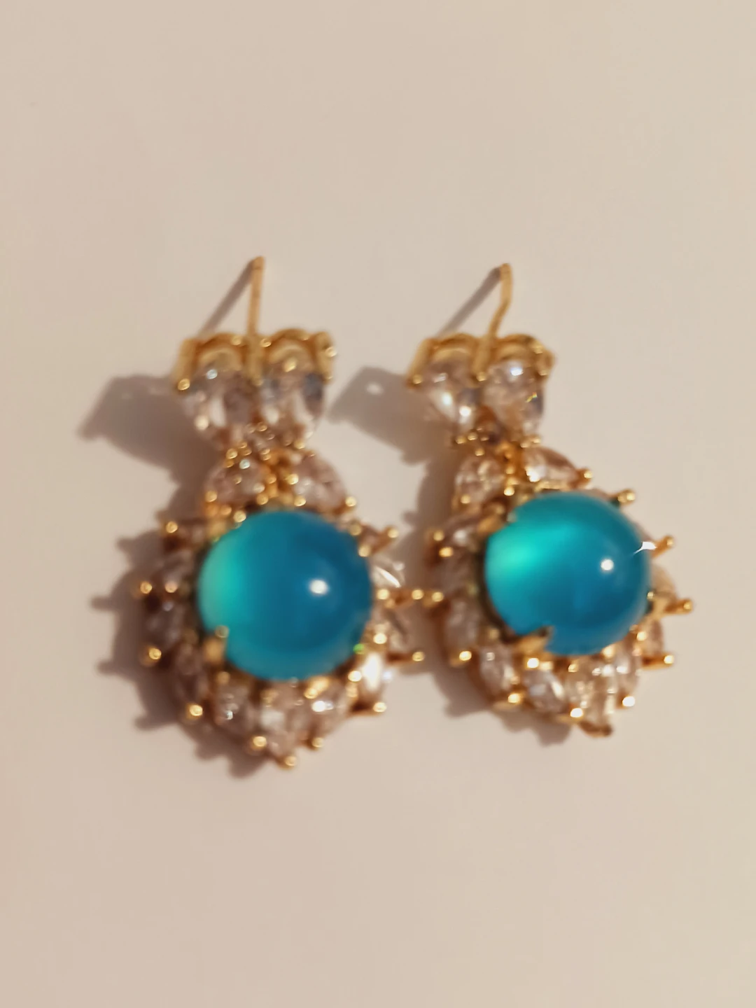 Gorgeous Blue Stones Dangle Earrings - photo 3