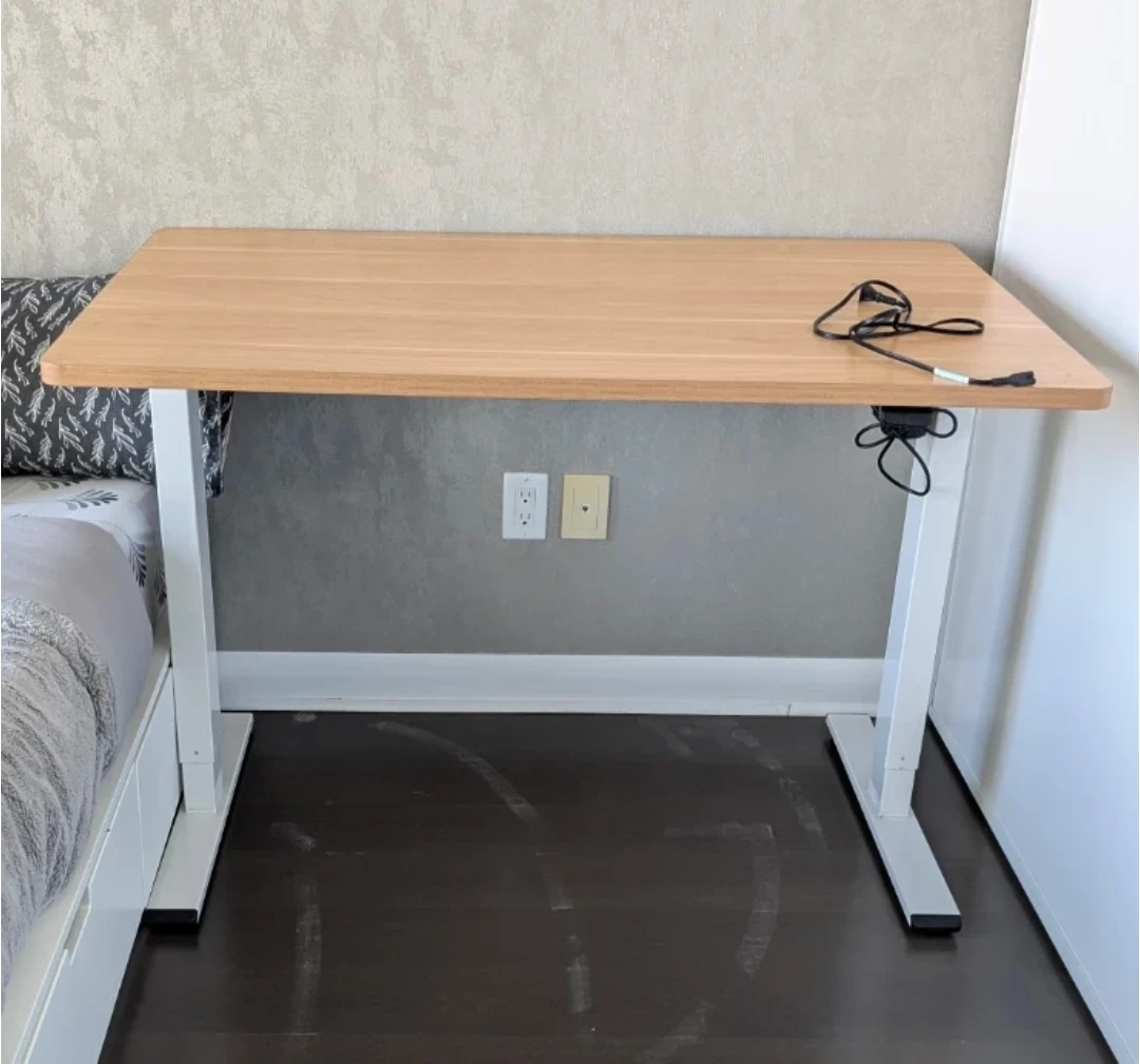 Adjustable Standing Desk - Light Wood Finish