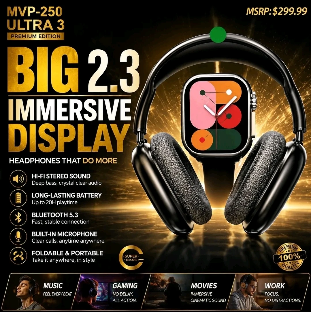 Ultra 3 Smartwatch & Headphones Combo