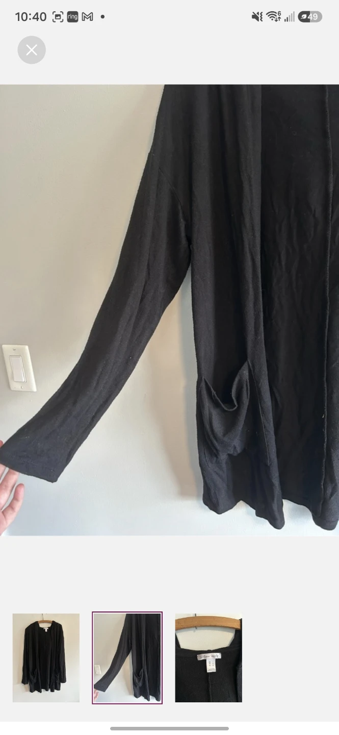 Streetwear Society Black Hooded Cardigan - Size L - photo 2