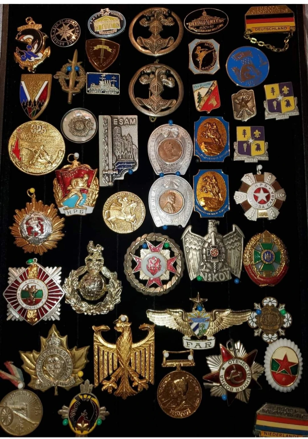 Assorted Military Medals and Badges