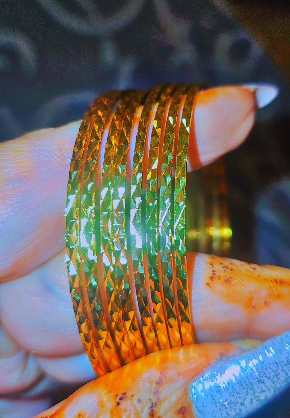 24 karat Gold plated Bangles, set of 8 - photo 2