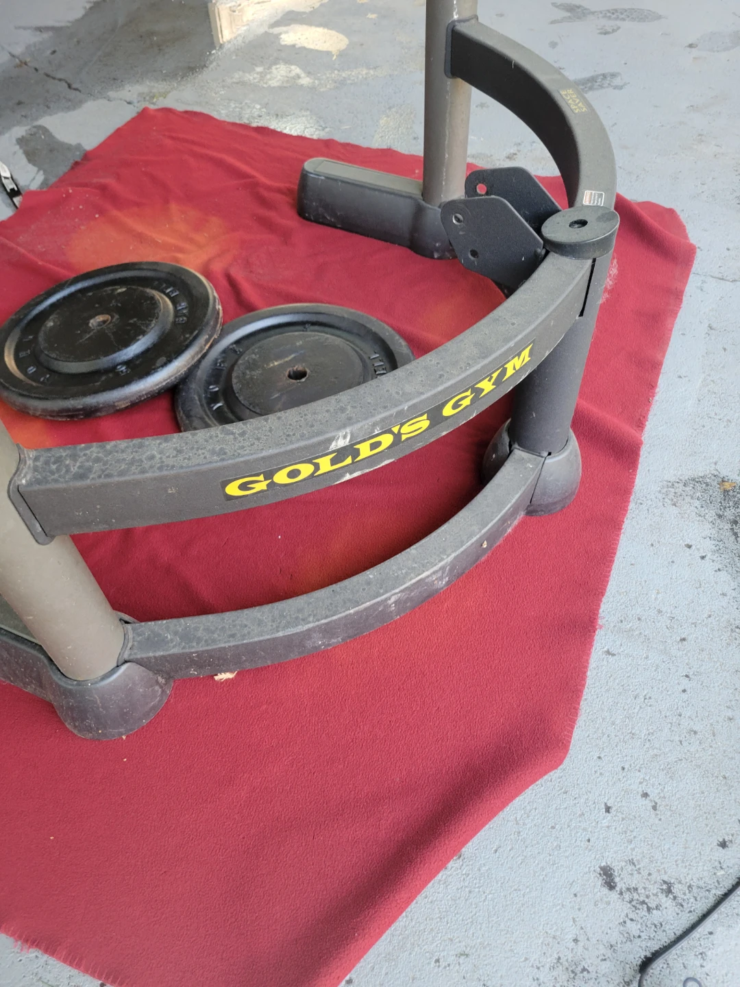 GOLD'S GYM  SQUAT RACK 1"HOLE PLATES 100LBs - photo 4