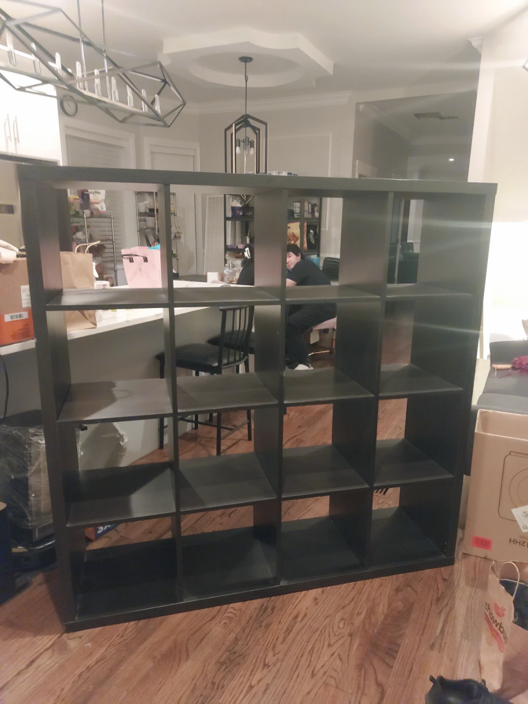 Dark Gray 16-Cube Storage Organizer Shelf - photo 3