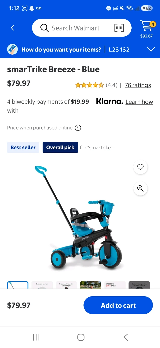 SmartTrike Breeze 4-in-1 Stroller Tricycle - photo 2