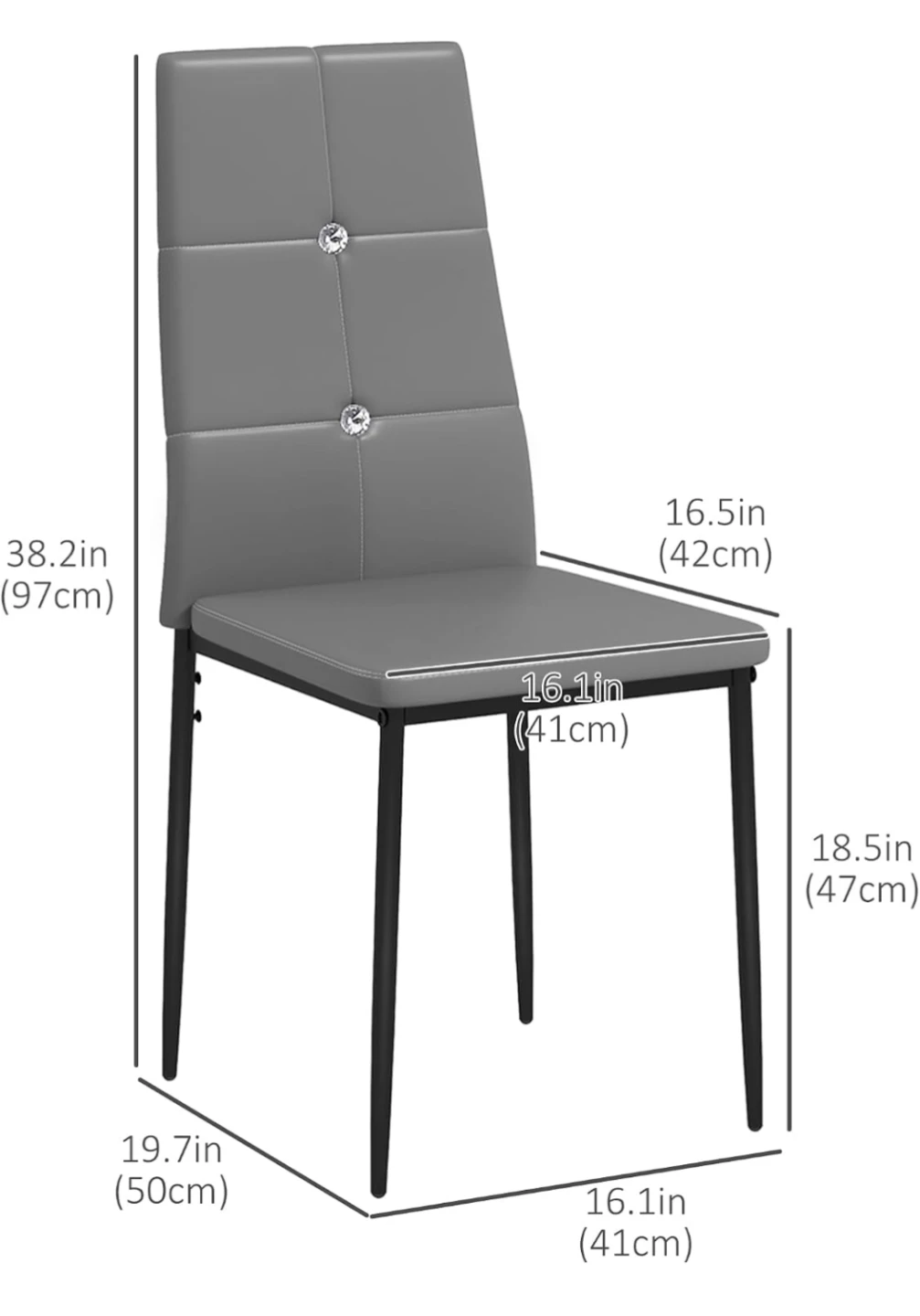 Grey Dining Chairs (Set of 4) - photo 4