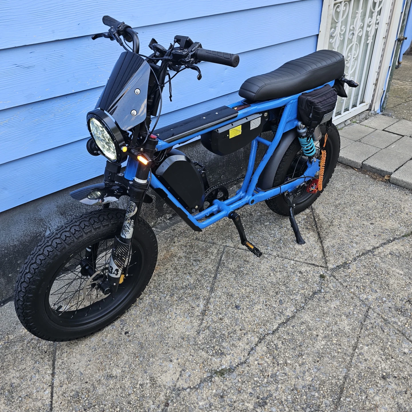 Blue Electric Fat Tire Bike - photo 4