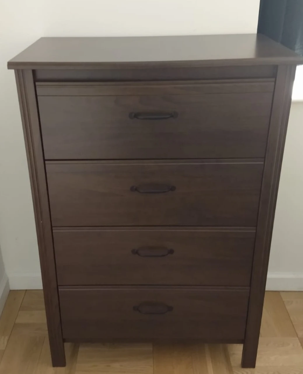Dark Brown 4-Drawer Dresser