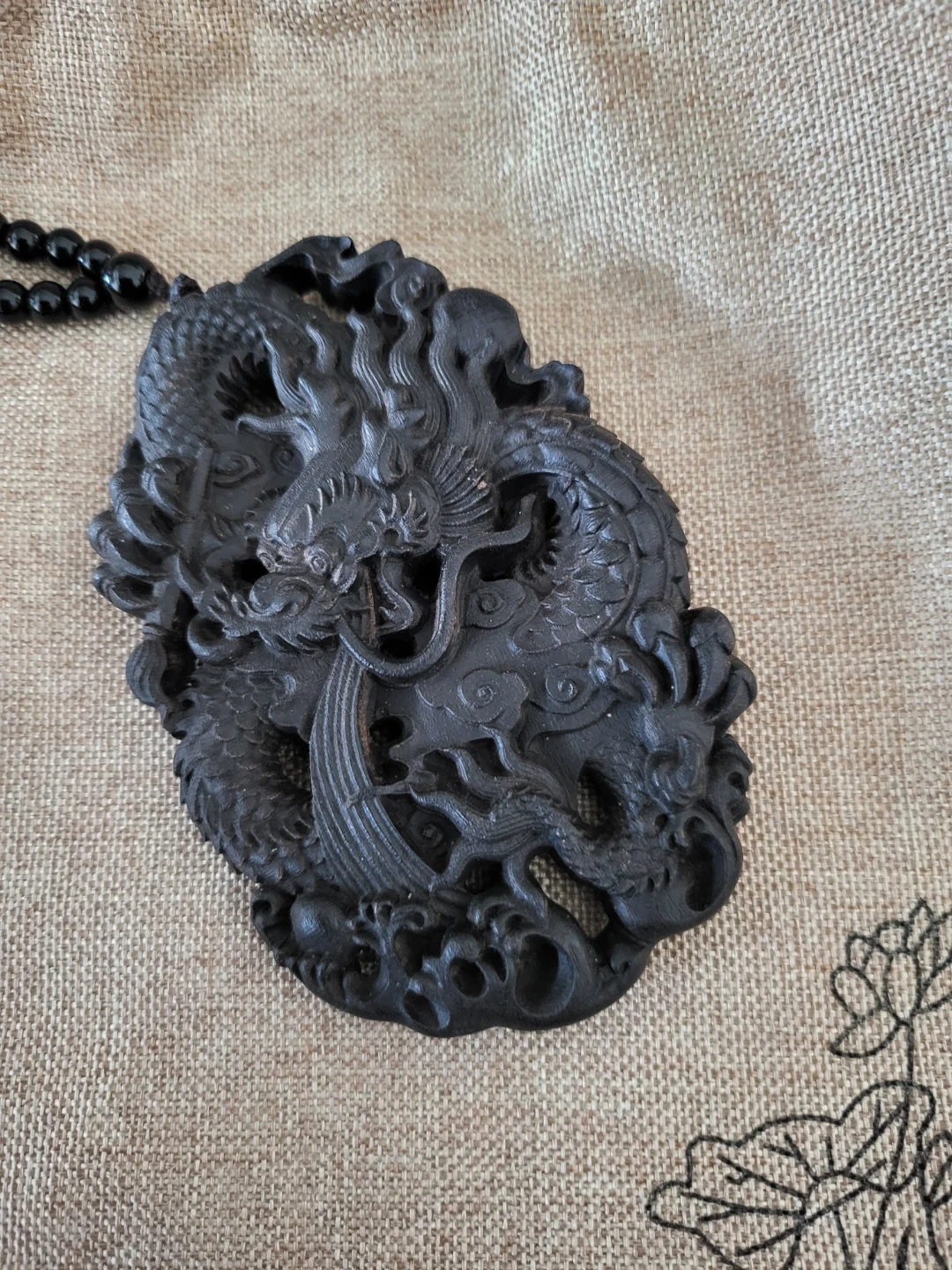 7cm Indonesian agarwood carved dragon portable collectible piece - photo 2