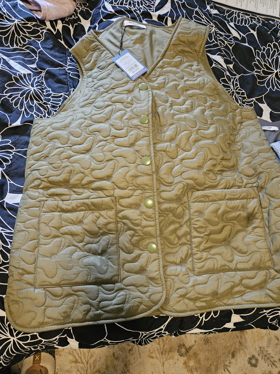 Smash + Tess Carson Quilted Vest - Burnt Olive - M/L