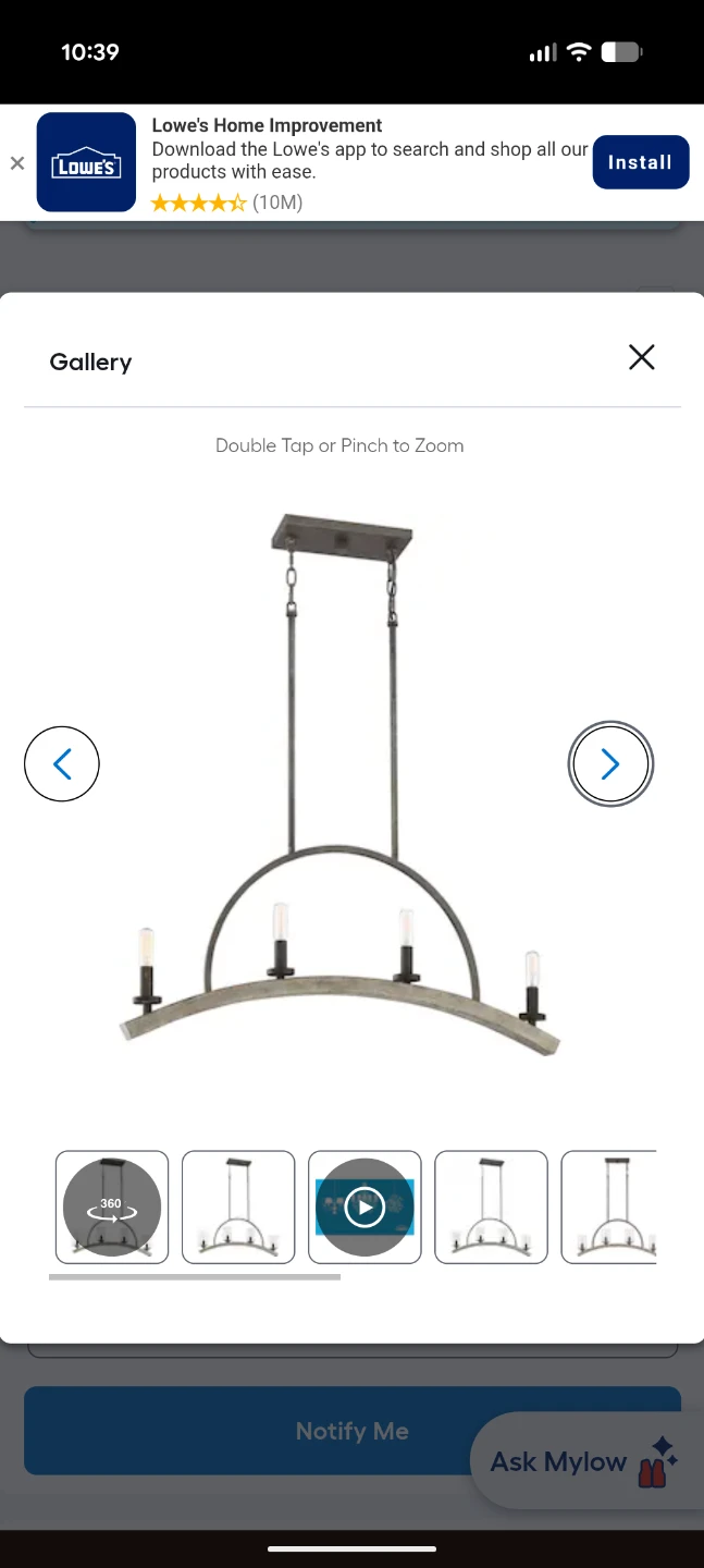 Quoizel Arley 4-Light Black Seeded Glass Metal Chandelier - photo 3