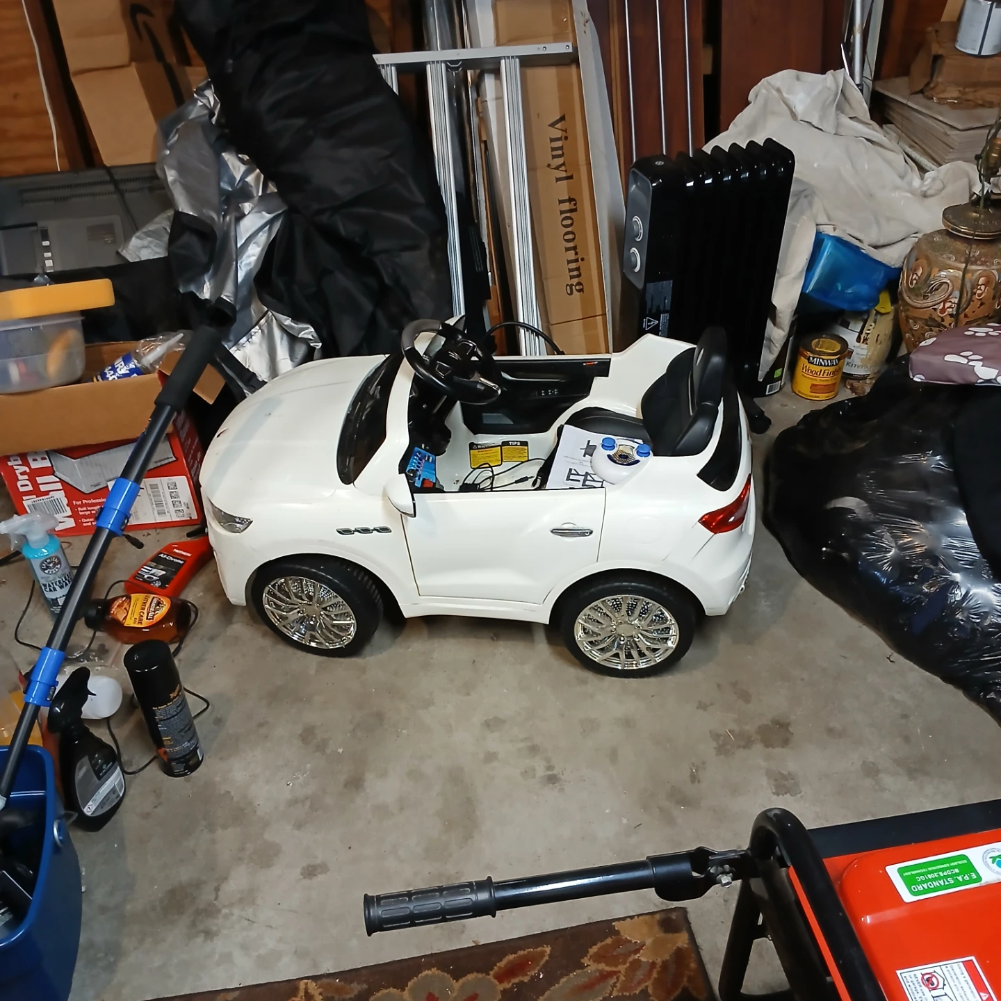 White Electric Ride-On Car for Kids