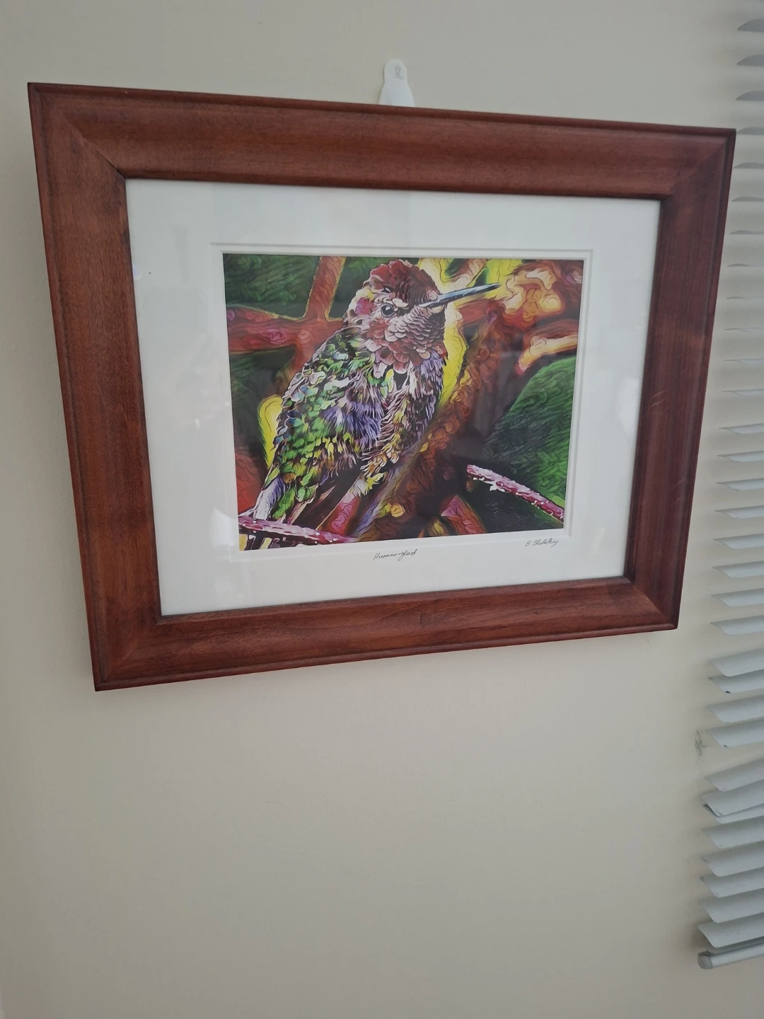 Framed Hummingbird Art Print - photo 5