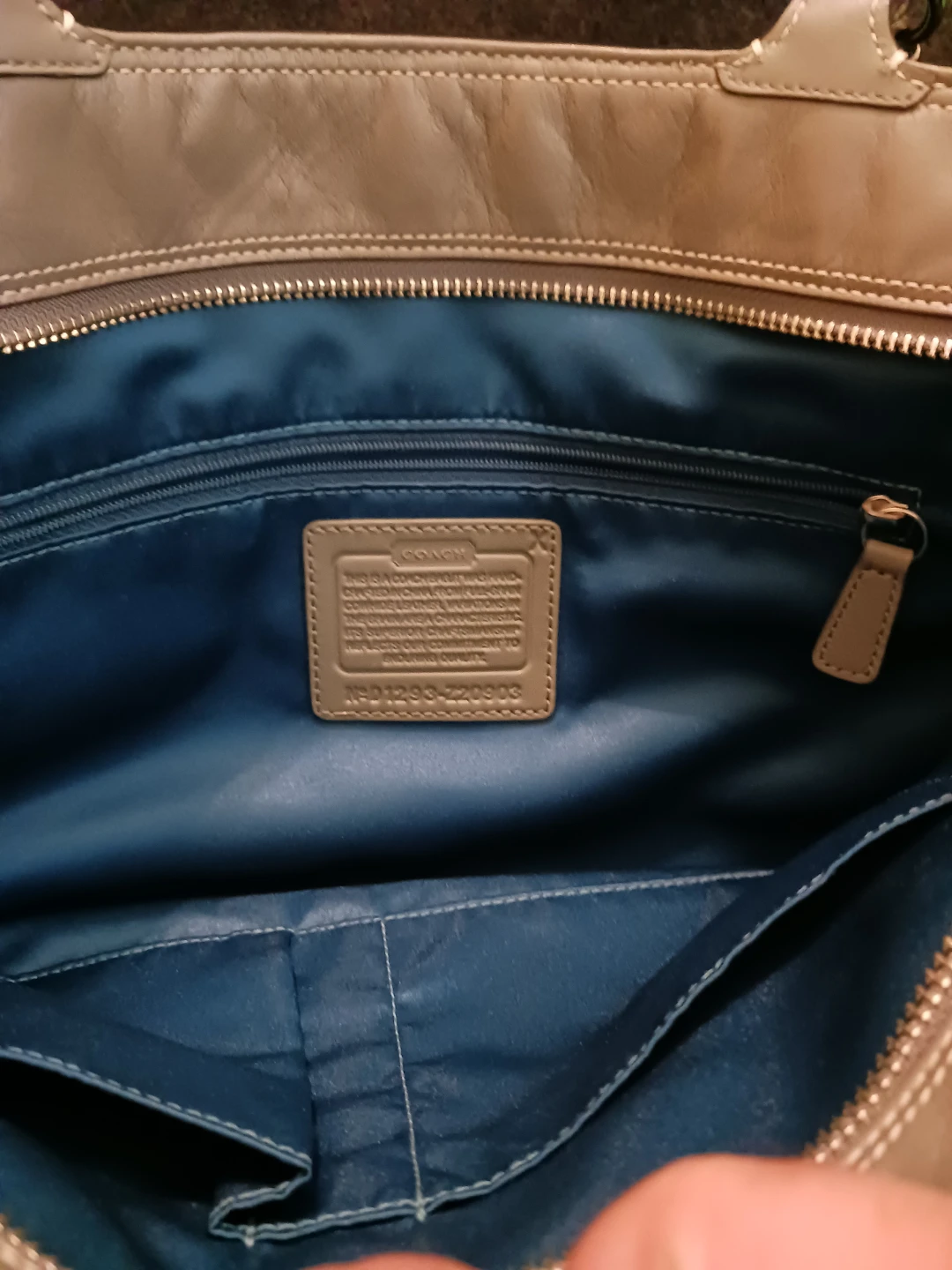 Coach Grey Leather Tote Bag - photo 3