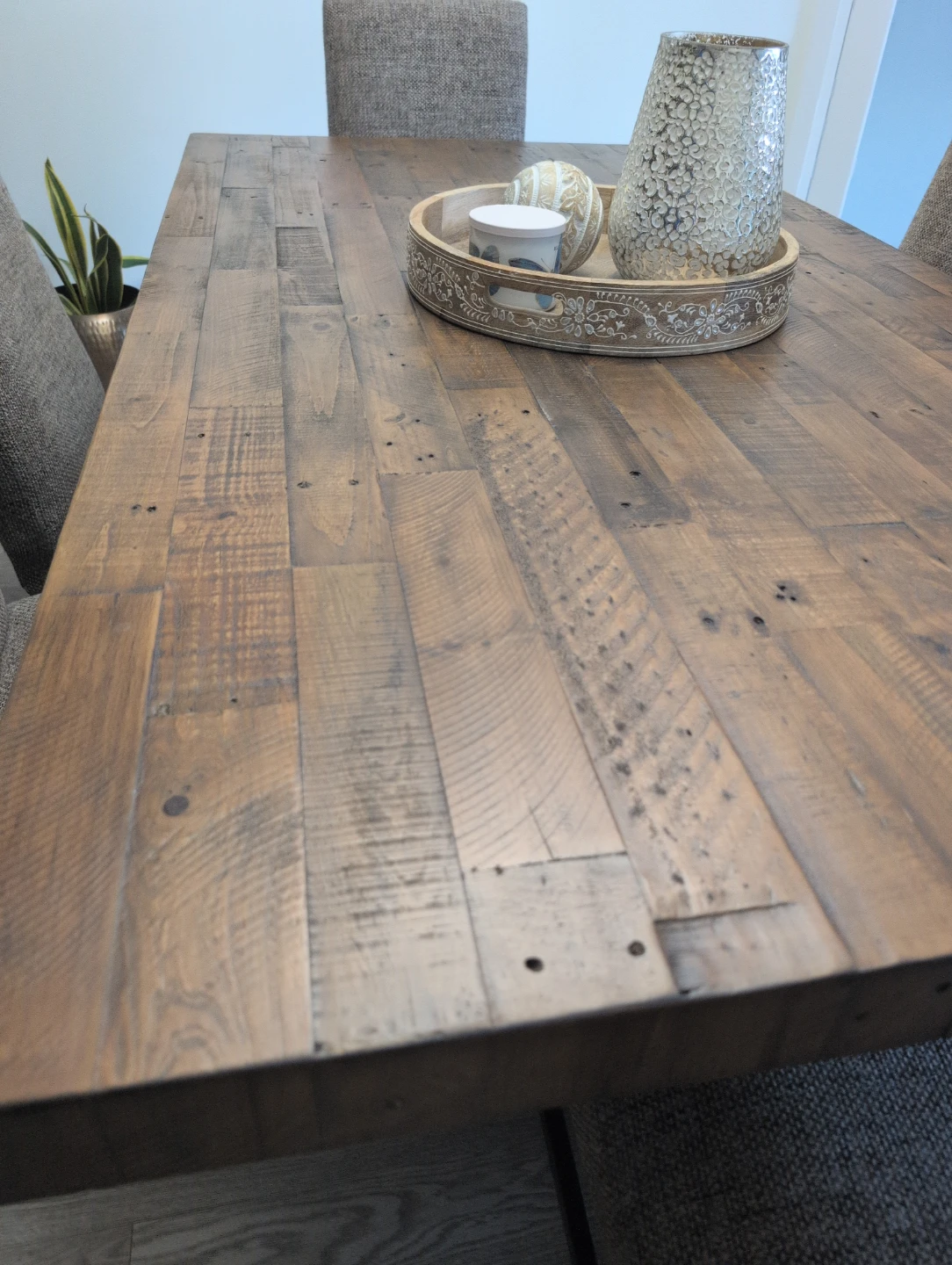 Rustic Farmhouse Dining Table and Chairs Set - photo 2