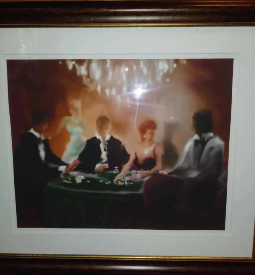 Unique Lithograph "High Stakes"