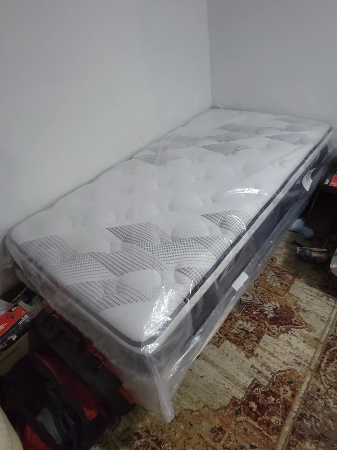 Springwall Twin Posture Base Mattress + mattress box + Frame