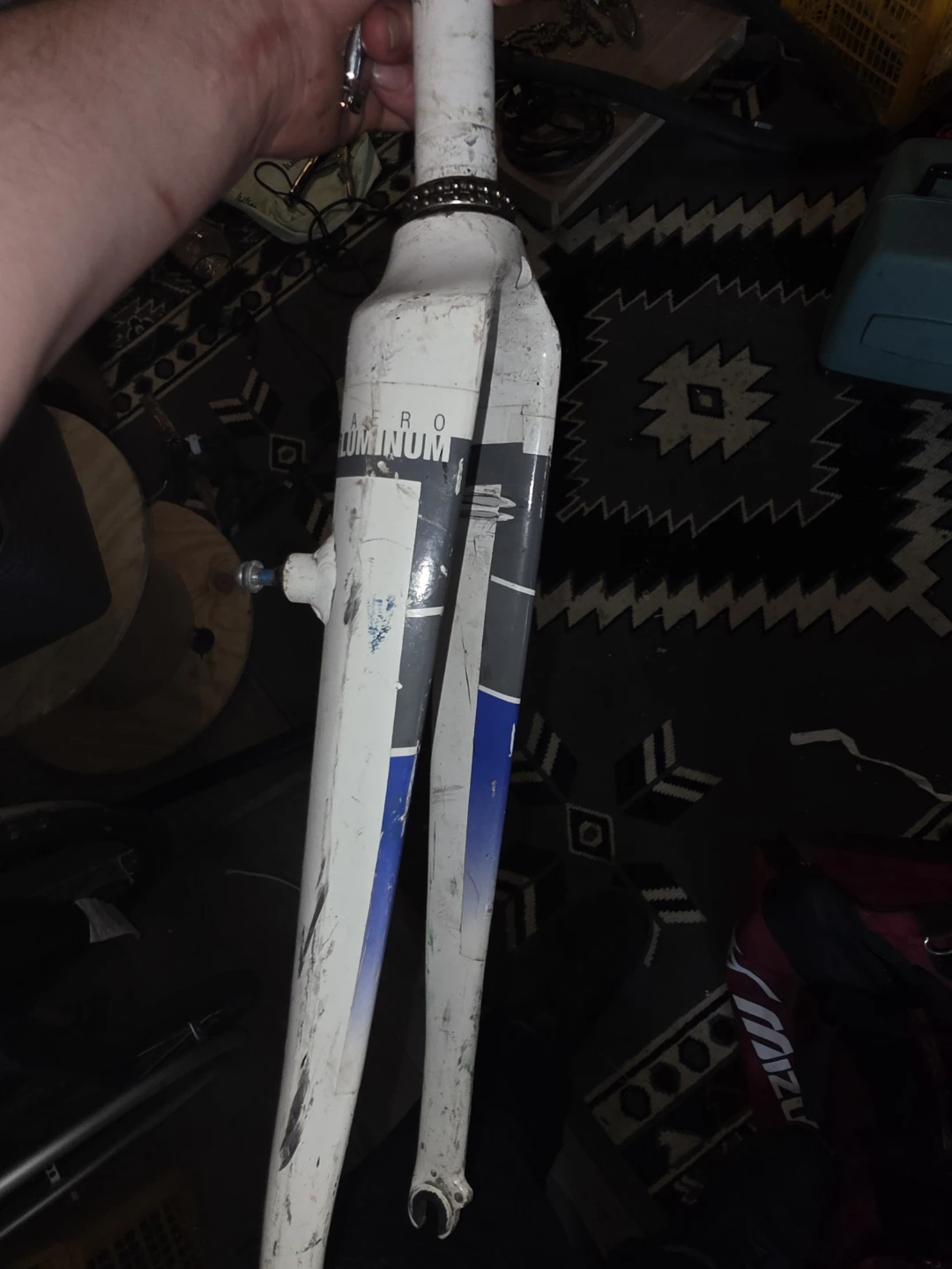 White Aluminium Bike Fork