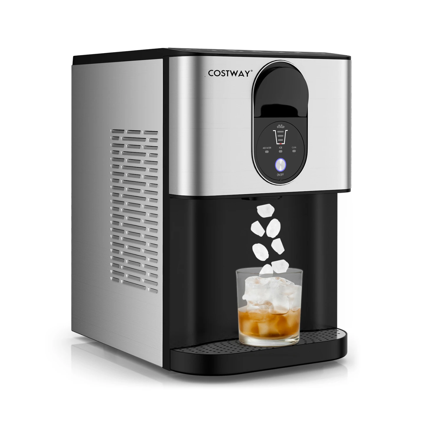Costway Countertop Nugget Ice Maker, Soft Chewable Pellet Ice