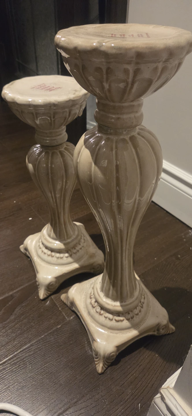Set of 2 Ceramic Candle Holders - photo 2