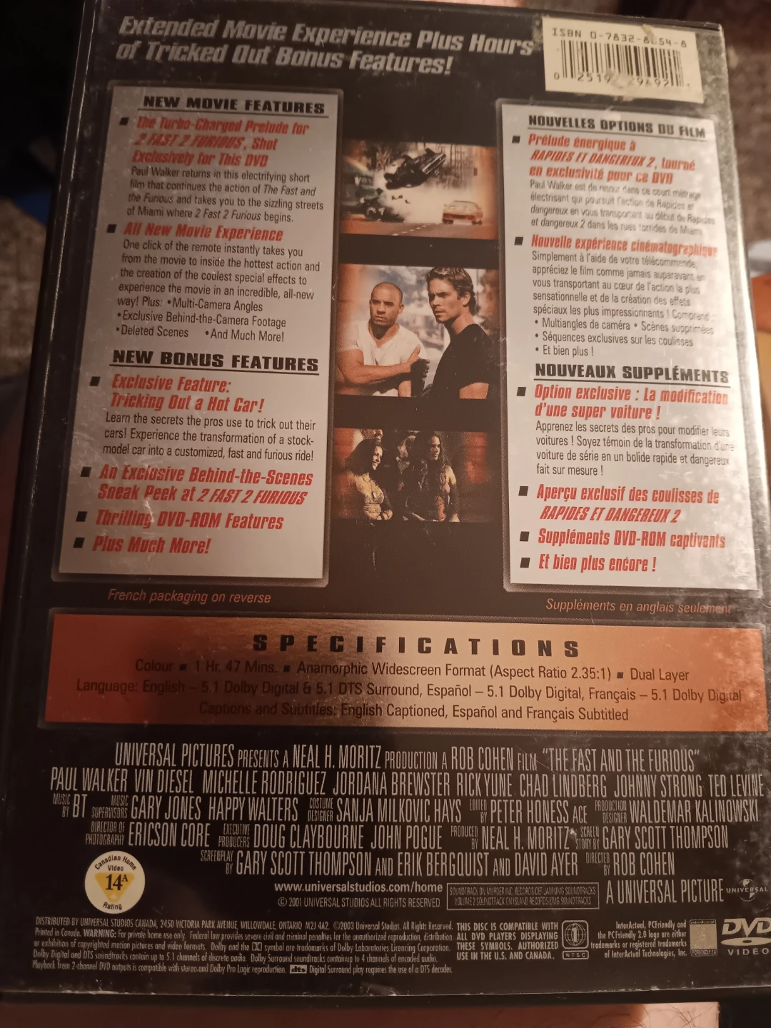 The Fast and the Furious DVD - photo 2
