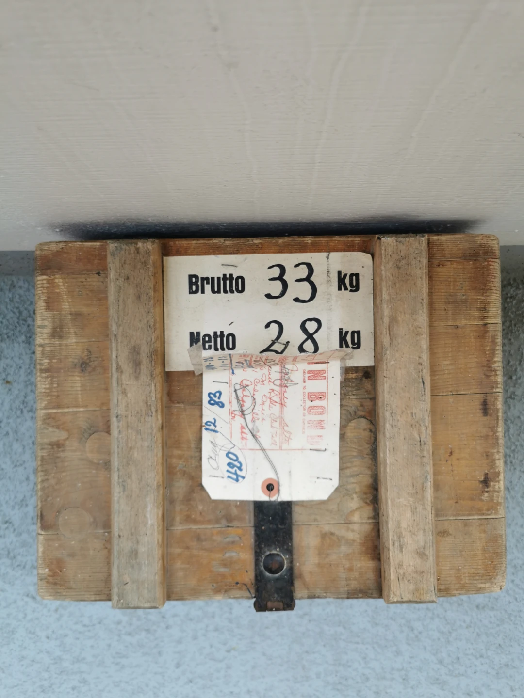 Antique Swiss Army KMV Wooden Military Crate Vintage Storage - photo 3