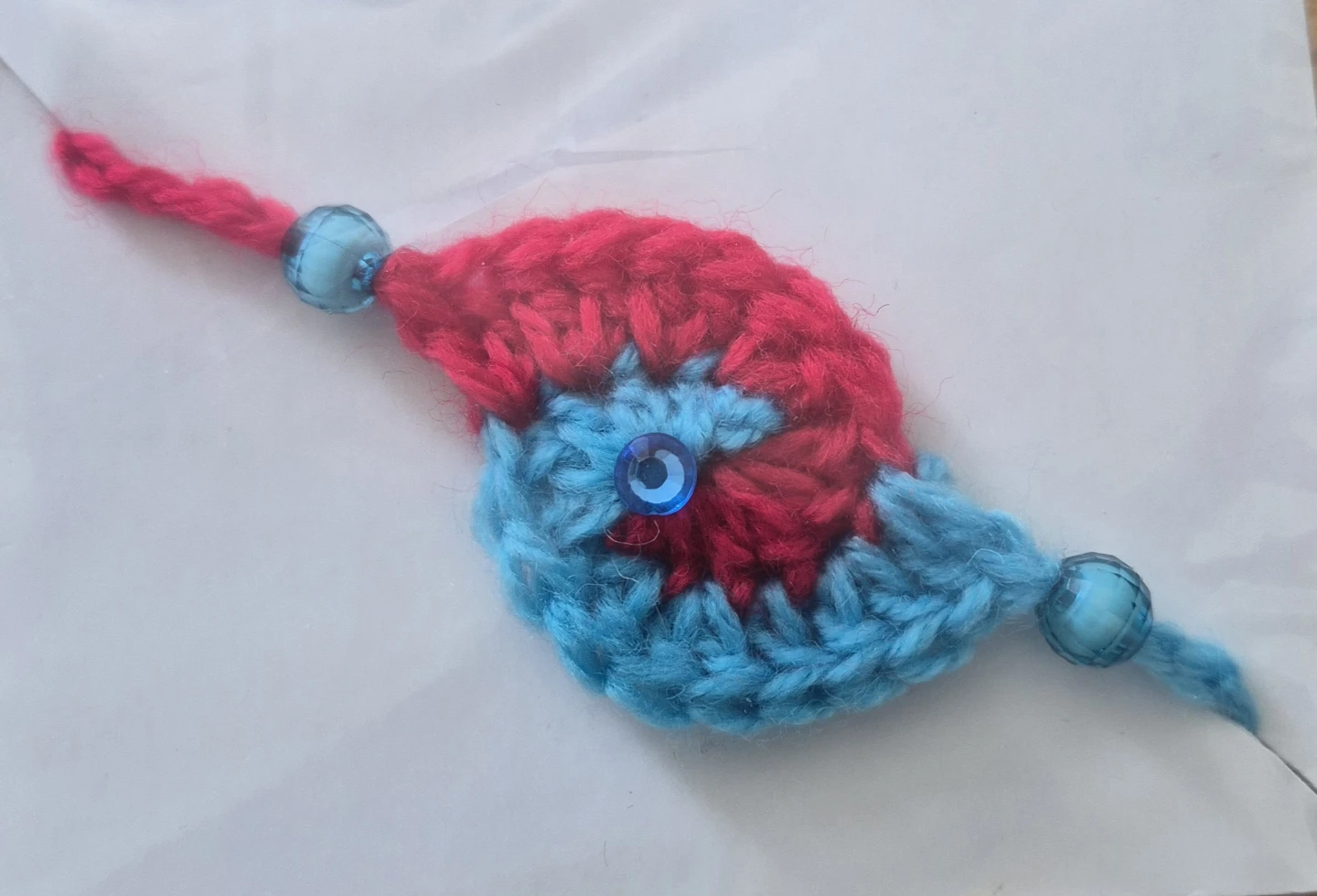 Handmade Crochet rakhi- Pink & Blue - photo 2