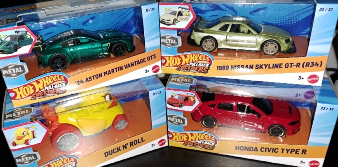 Hot Wheels Metal, Pull-Back Speeders, Die Cast Lot!