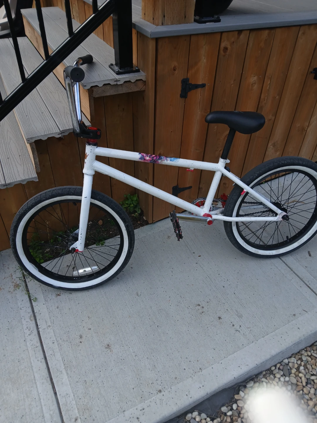 White BMX Bike custom premuim