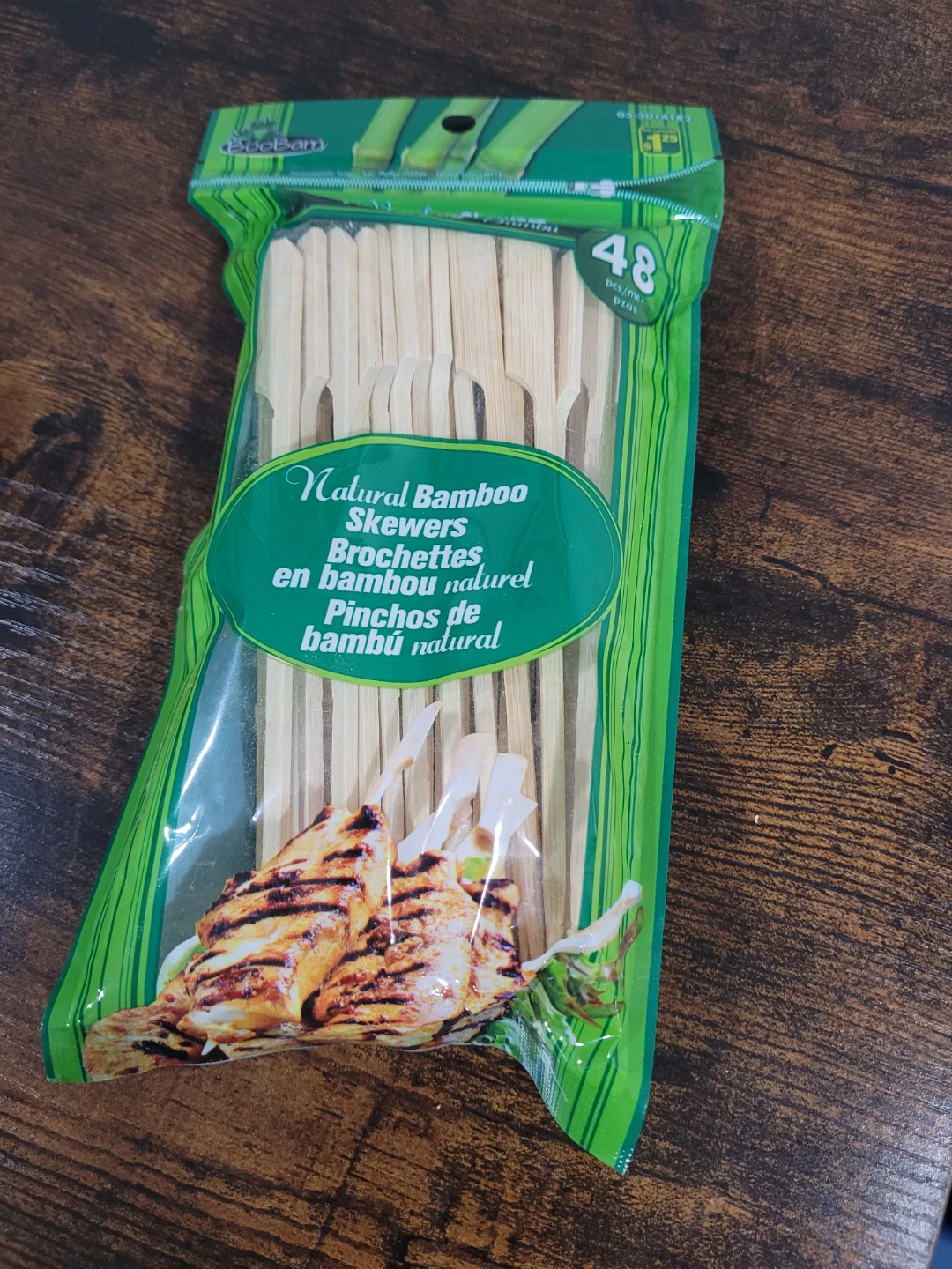 BooBam Natural Bamboo Skewers 48 pieces